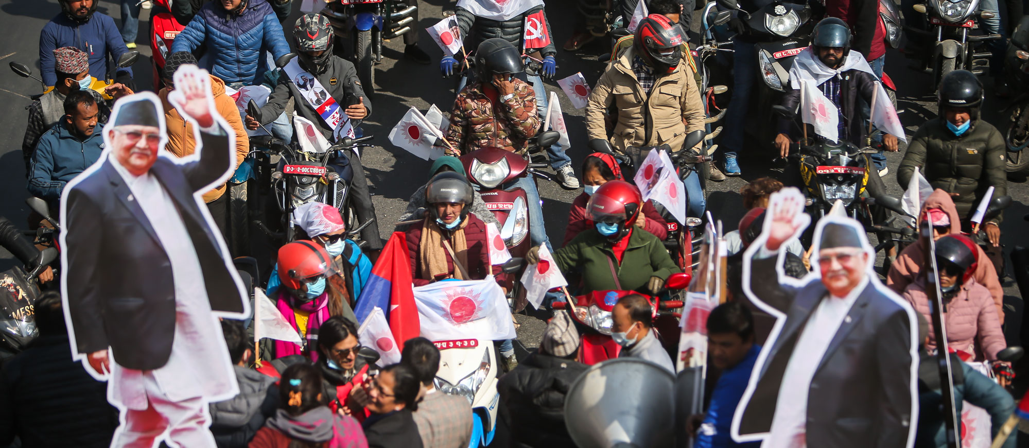 काठमाडौंमा ओलीपक्षीय युवा र विद्यार्थीको मोटरसाइकल र्‍याली