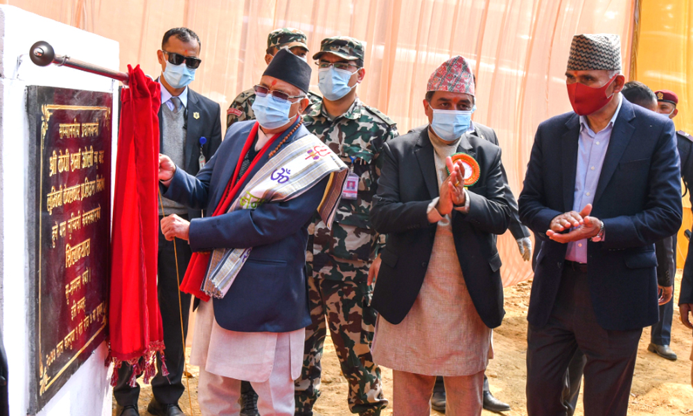 प्रधानमन्त्रीद्धारा लुम्बिनी केबलकार शिलान्यास, पूर्वाधारमा सरकारले लगानी गरिदिने