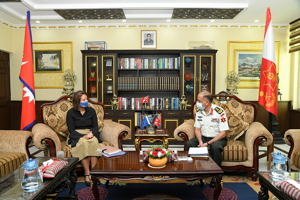 प्रधान सेनापति र युरोपेली संघ प्रतिनिधिमण्डलका महामहिम राजदूतबीच भेटवार्ता