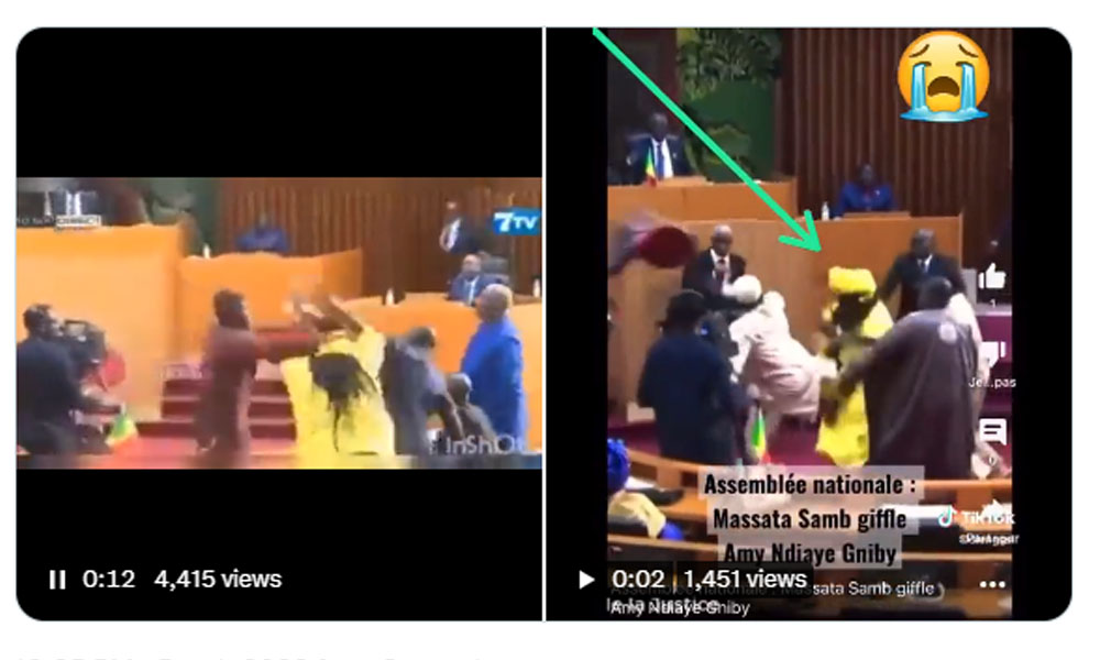सेनेगलमा महिला सांसदमाथि संसदमै कुटपिट, कुर्सी हानाहानको क्लिप्स भाइरल (भिडिओ)