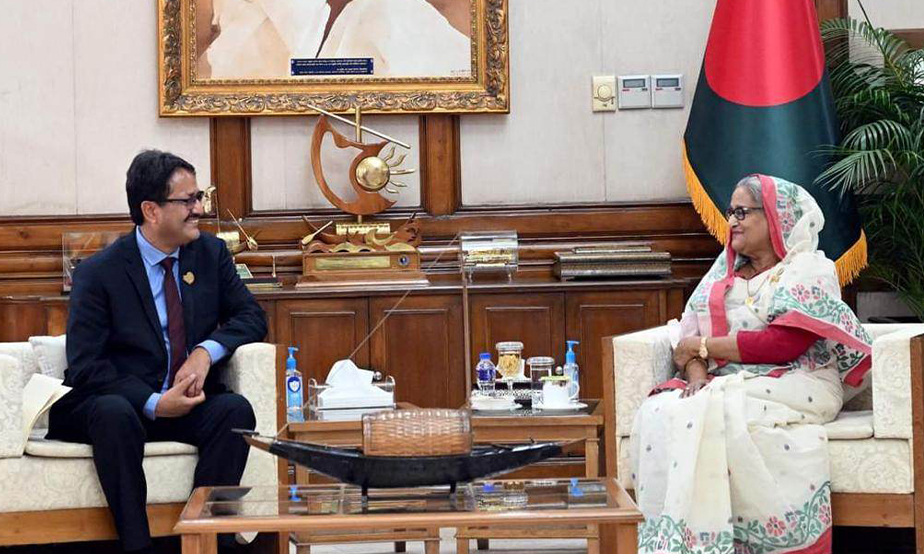 परराष्ट्रमन्त्री साउद र बंगलादेशका प्रधानमन्त्री हसिनाबीच भेटवार्ता