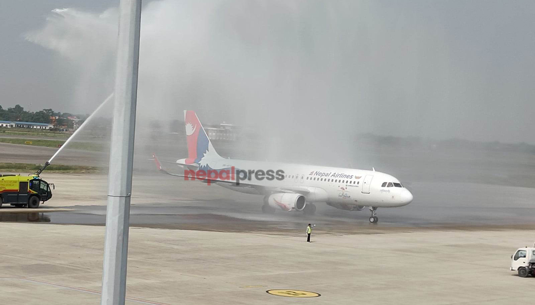 भैरहवाबाट नेपाल एयरलाइन्सको हङकङ र दिल्ली उडान, पहिलो खेप रित्तै भएपछि व्यवसायी असन्तुष्ट