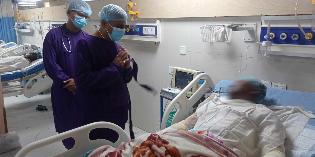 दुर्गा प्रसाईंको अस्पतालले गर्‍याे आगलागी पीडितलाई बर्न अस्पताल रिफर गर्न आनाकानी
