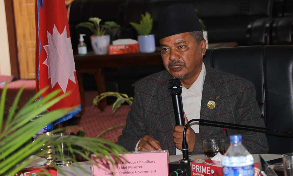 बहुमत नपुग्ने भएपछि लुम्बिनीका मुख्यमन्त्रीले राजीनामा दिँदै
