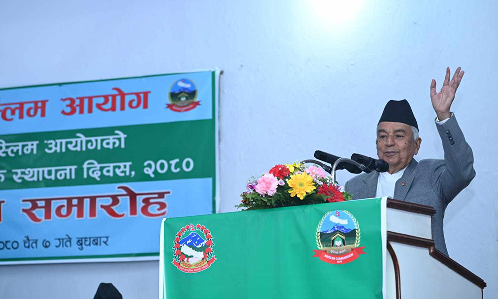 नेपाली समाजको धार्मिक सहिष्णुता विश्वका लागि अनुकरणीय छ : राष्ट्रपति (भिडिओ)